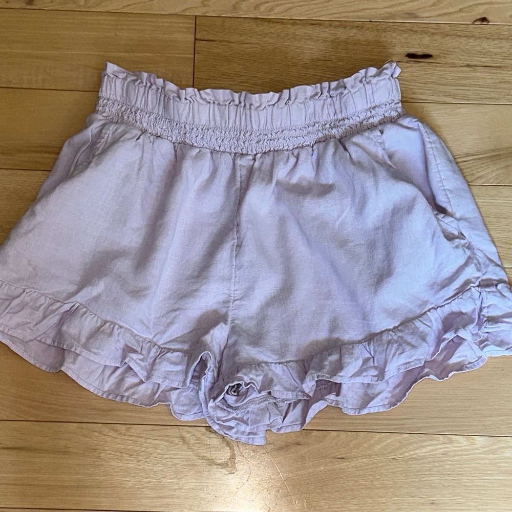 Aerie Ruffled Lilac Shorts